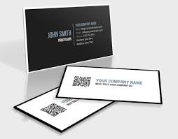 Elegant Black And White Qr Code Business Card Qr Code Business Card Google Business Card Business Cards