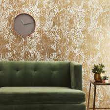 Shop Jackson Gold And Ivory Traditional Paste Wallpaper Abstract Animal Print Meets Pollock Esque Splatters In Organi Decor Wallpaper Living Room Living Decor