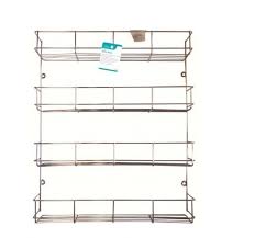 4 tier wall mounted steel wire spice