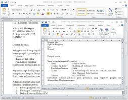 Contoh Surat Lamaran Kerja Umum Singkat File Doc Word Di 2020 Riwayat Hidup Surat Smp