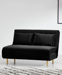 Same day delivery 7 days a week £3.95, or fast store collection. Bessie Small Sofa Bed Deep Black Velvet Made Com