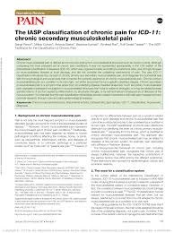 Pdf The Iasp Classification Of Chronic Pain For Icd 11 Chronic Secondary Musculoskeletal Pain