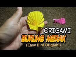 Origami Burung Cara Membuat Burung Merak Plant Craft Diy Youtube Di 2020 Origami Burung Merak