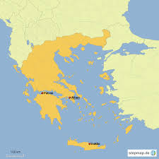 Historisch gesehen wurde athen die hauptstadt griechenlands im dezember 1834 ersetzen die alte hauptstadt nafplion. Stepmap Athen Patras Iraklio Landkarte Fur Griechenland