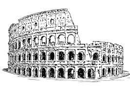 El coliseo de roma, conocido en época del imperio romano como el anfiteatro flavio, es una colosal construcción del siglo i d.c. Coliseo Romano Dibujo Coliseo Como Dibujar Cosas