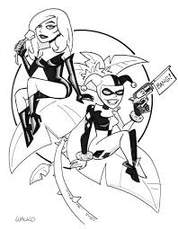 Dc super hero girls coloring pages printable. Harley Quinn And Poison Ivy Boston Comic Con By Billwalko On Deviantart