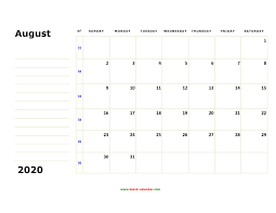 So, pick august 2020 calendar from the below printable calendar formats. Free Download Printable August 2020 Calendar Large Box Holidays Listed Space For Notes