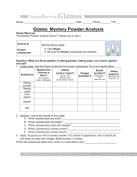 Balancing chemical equations answer key gizmo. Explore Learning Gizmo Answer Key Mystery Powder Analysis