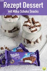 Milka Schoko Snack Dessert Mit Joghurt Und Frischkase Meinestube Rezept Dessert Dessert Rezepte Einfach Lecker