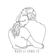 Amor De Pareja In 2020 Outline Art Line Art Drawings Embroidered Canvas Art