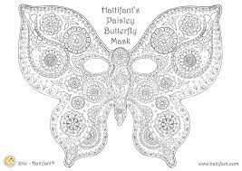 hattifant s paisley butterfly masks papillon a colorier masque coloriage vecteur de dessin en couleur