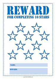 star reward chart for kids templates at