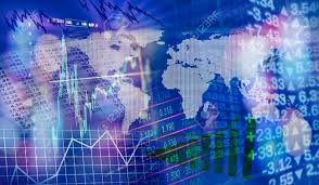 World Map With Charts And Graphs As Symbols Of Global Finance