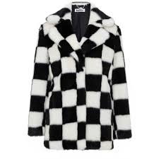 Black And White Checkered Fluffy Jacket Heather Check Luxurious Faux Fur Coat Faux Fur Jacket Jakke 215 Liked On Polyvore Featuring Outerwear C Fur Clothing Faux Fur Jacket Checkered Coat