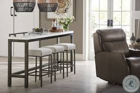 Torjin Brown And Gray Long Counter Height Dining Room Set In 2020 Home Bar Table Counter Height Dining Sets Casual Kitchen Table
