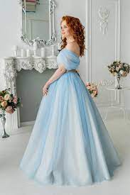 Blue Wedding Dress Puffy Wedding Dress Princess Wedding Etsy Blue Wedding Dresses Ball Dresses Light Blue Prom Dress