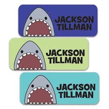 Shark Name Labels For Boys Waterproof Labels Are Fabulous Especially For Bottles Sippy Cups Tupperware Lunch Shark Names School Stickers Baby Bottle Labels