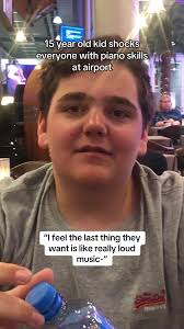 Piano Performance at Geneva Airport by Young Pianist