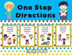 One Step Directions Early Childhood Special Education Speech Language Activities Special Education Activities