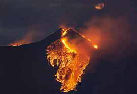 Mount etna, at 10990 feet, is the most active volcano in europe and the . Mount Etna Illuminates Night Sky With 1 500 Metre Lava Fountain Volcanoes The Guardian