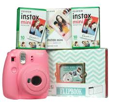 A selfie mirror next to the lens lets you check framing before you take the photo. Buy Fujifilm Instax Mini9 Instant Camera Flamingo Pink Celebration Kit Online Lulu Hypermarket Qatar