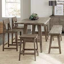 Boraam beau metal pub table with glass top. Riverside Furniture Waverly 6 Piece Counter Height Table Set With Bench Lindy S Furniture Company Pub Table And Stool Sets
