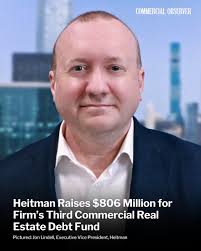 Chicago-based investment firm Heitman has successfully raised $806 million  for its third commercial real estate debt fund, surpassing its initial  target of $600 million. The fund will focus