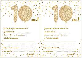 C'est un âge où l'on commence à se prendre au sérieux… mais pas trop. Carte D Invitation D Anniversaire 10 Ans