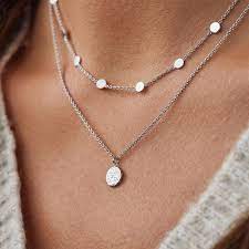Gold und silber eheringe, trauringe, partnerringe, freundschaftsringe. Luna 925 Sterling Silber Vollmond Gehammerte Halskette