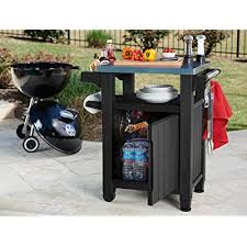 4.5 out of 5 stars. Buy Keter Unity Portable Outdoor Table And Storage Cabinet With Hooks For Grill Accessories Stainless Steel Top For Patio Kitchen Island Or Bar Cart Dark Grey Online In Costa Rica B07bz9qd2r