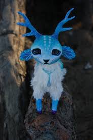 Art Doll Animal Deer Fantasy Creature Ooak Whimsical Plush Toy Cute Polymer Clay Interior Doll Forest F Fantasy Creatures Animal Drawings Animal Sculptures
