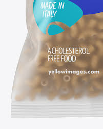 Whole Wheat Chifferini Pasta Frosted Bag Mockup In Bag Sack Mockups On Yellow Images Object Mockups