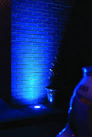 Cooling Blue Calm Blue Led Ground Light Cooling Down The Wall In Electrifying Style Outdoor Lighting Outdoor Garden Lighting