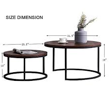 Whether you're adding to the furniture you already have or revamping the entire look of your living room, you'll love choosing from our incredible selection. Round Nesting Coffee Tables Set Of 2 Walnut Wooden Desktop End Tables For Living Room Modern Side Coffee Table With Solid Metal Frame For Small Space Pricepulse