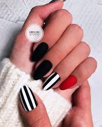 Beautiful Black And Red Nail Ideas 14 Amazing Nail Art Designs Inspired From Red And Black Pretty Nails White Nails Cute Nails