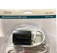E-26 New C7 Replacement Light Cord for blow mold, 4', Socket & Outdoor  W/Fuse