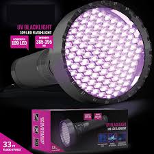 Led Flashlight Blacklight Uv 100 With Ultraviolet Ink Marker For Urine Detection Finding Scorpions And Dog Cat Pee 18 Watt 385 395nm Walmart Com Walmart Com
