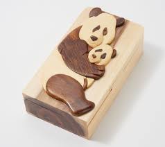 carver dan's panda and baby puzzle box