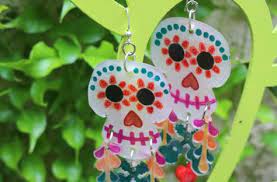 coco inspired sugar skull earrings the crafty chica crafts latinx art creative motivation ディズニーバウンド ディズニー