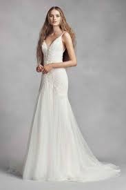 Plunging Sheath Vw351369 Style V Neck White By Vera Wang Wedding Dresses Wedding Dresses Unique Trumpet Wedding Dress Ball Gowns Wedding