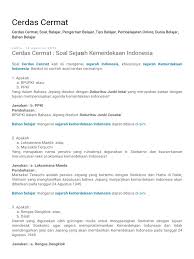 Demikian informasi yang dapat kami bagikan mengenai contoh soal rangking 1 tingkat sma. Soal Cerdas Cermat Sma Tentang Kemerdekaan Guru Jpg