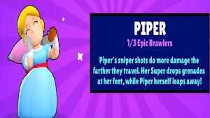 Nu uitati sa lasati un like daca va place brawl stars si mai vreti episoade! Brawl Stars My First Epic Brawlers Piper Android Gameplay Fhd Youtube