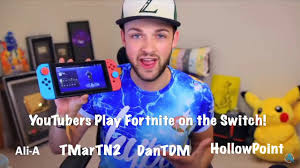 Of course, this could always change in the future. Youtubers Try Playing Fortnite On The Nintendo Switch Dantdm Ali A Tmartn And Hollowpoiint Youtube