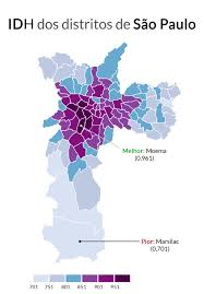 Hdi Of Sao Paulo Districts Map Cartography Sao