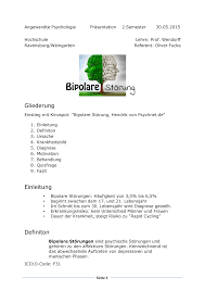 Bipolare Storung Studocu