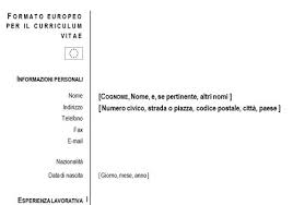 Per il download del curriculum vitae completo qui. Curriculum Vitae Europeo