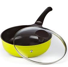 Cook N Home Nonstick Ceramic Coating Fry Pan With Lid 3 Quart 95inch Green Want Additional Info Click On The Imag Ceramic Coating Stir Fry Pan Stir Fry Wok