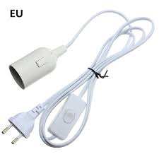 E27 Socket Lamp Holder To Eu Plug 220v Power Cord Adapter On Off Switch Lamp Bases Portalampara Lamp Bases Aliexpress