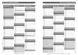Ferienübersicht für die nächsten 3 monate. Lehrerplaner Konfigurator