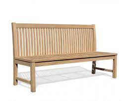 Benzara transitional ladder style high back bench with fabric padded seating, gray. Canterbury Dining Bench Seat With Back Teak 1 8m Armless